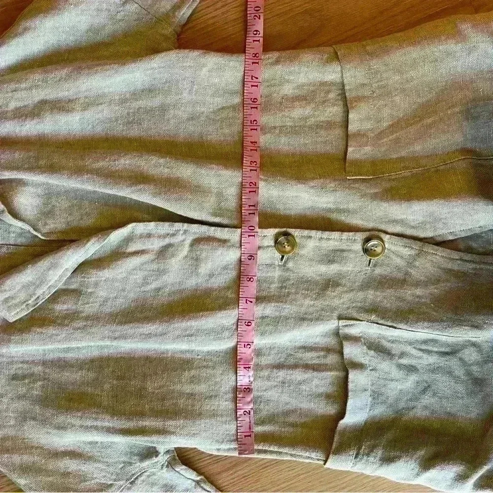 Rachel Zoe Linen Blazer Women’s Size M Beige Lightweight Button Casual Workwear - Picture 7 of 12